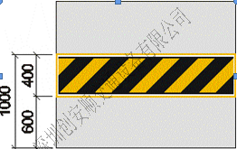 立柱、墻面警示線